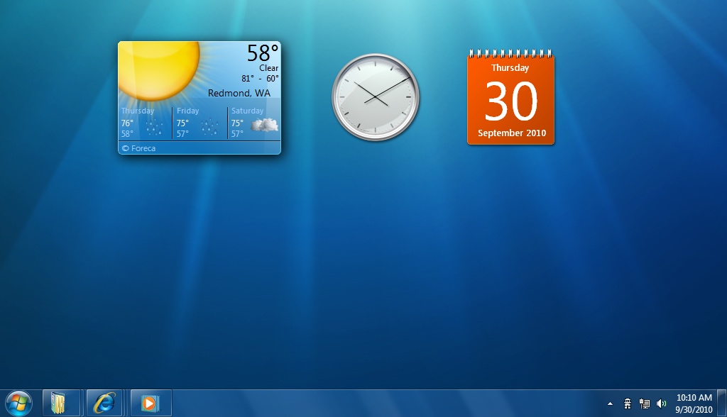 Windows 7 Desktop Gadgets (2009)